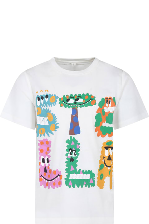 Fashion for Women Stella McCartney Kids White T-shirt For Kids With Logo And Monsters Print