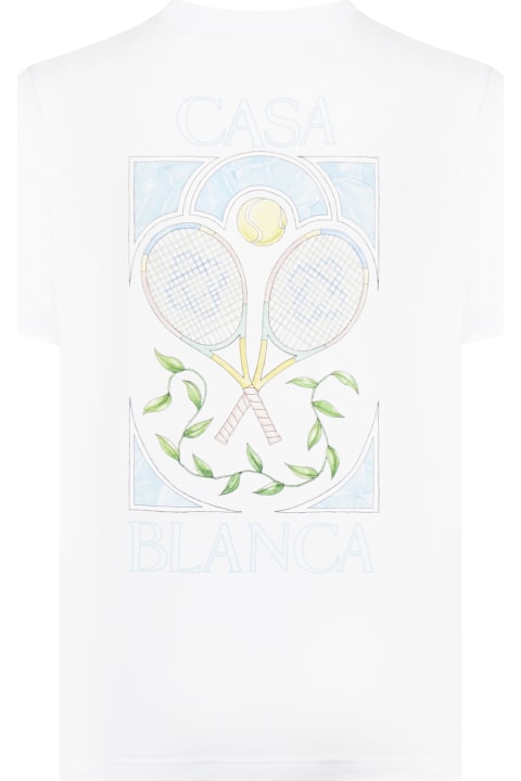 Casablanca Clothing for Men Casablanca Tennis Pastelle Printed T-shirt