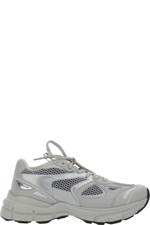 Fashion for Women Axel Arigato 'marathon Runner' Grey Low Top Sneakers With Reflective Details In Leather Blend Woman