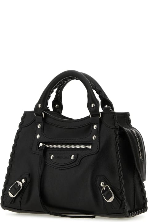 Black Leather Xs Neo Cagole City Handbag