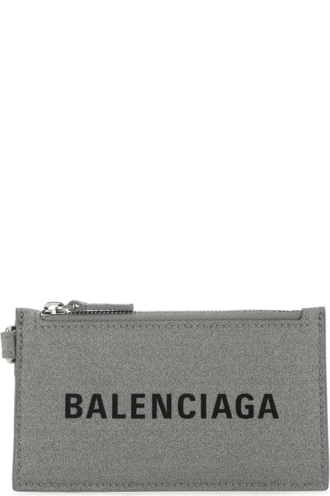 ウィメンズ Balenciagaの財布 Balenciaga Grey Fabric Card Holder
