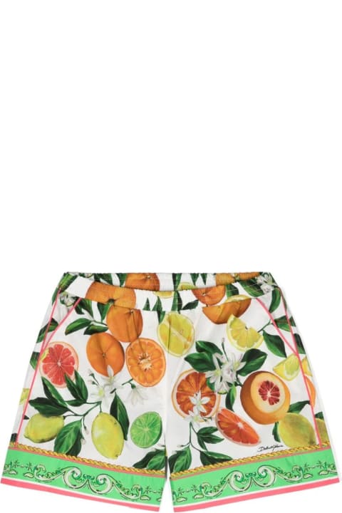 Bottoms for Girls Dolce & Gabbana Shorts With Orange And Lemon Print