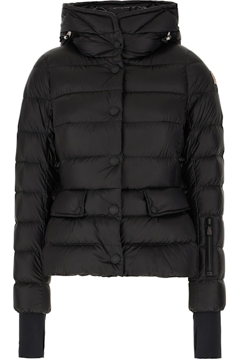 Coats & Jackets for Women Moncler Grenoble Black Nylon Armoniques Down Jacket