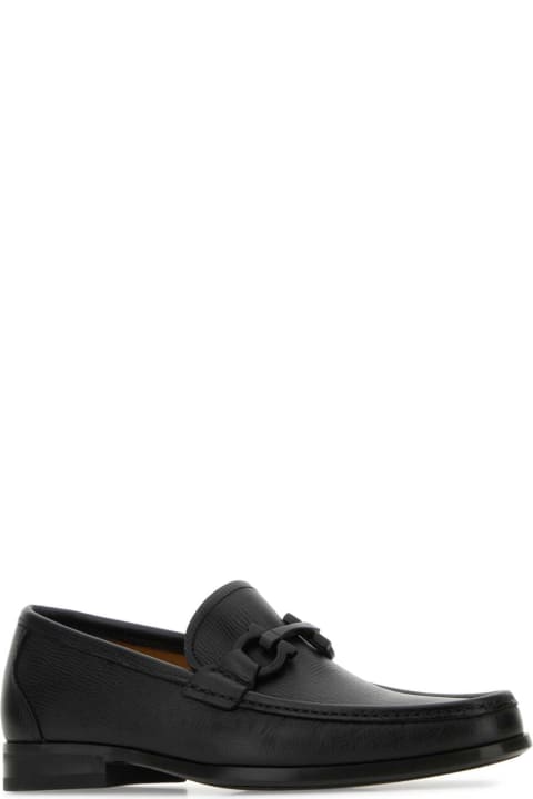 Ferragamo Shoes for Men Ferragamo Black Leather Grandioso Loafers