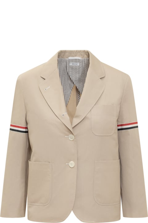 Thom Browne Coats & Jackets for Women Thom Browne 'cropped Sack Patch Pocket Sportcoat' Blazer