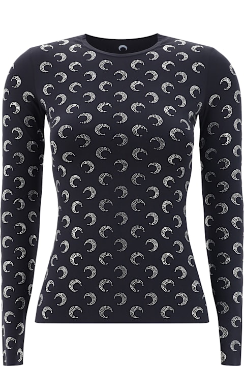 Marine Serre Topwear for Women Marine Serre Rhinestoned Moon Top