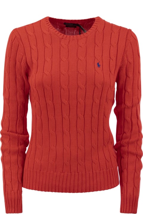 ウィメンズ新着アイテム Polo Ralph Lauren Red Cotton Sweater Polo Ralph Lauren