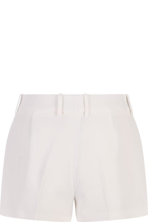 Pants & Shorts for Women Ermanno Scervino White Linen Blend Tailored Shorts