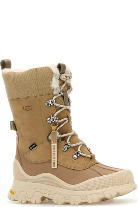 UGG أحذية برقبة لـ السيدات UGG Beige Leather W Adirondack Meridian Boots