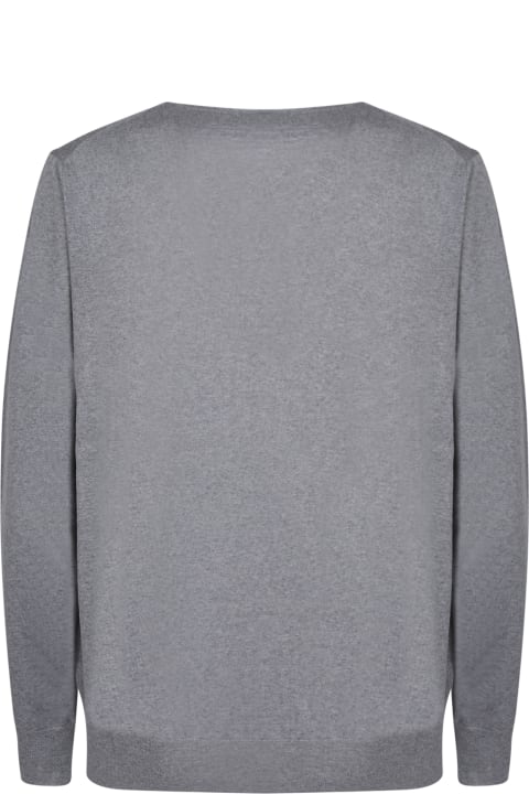 Canali for Men Canali Melange Grey Wool Cardigan