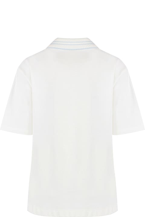 Sale for Women Moncler Cotton-piqué Polo Shirt