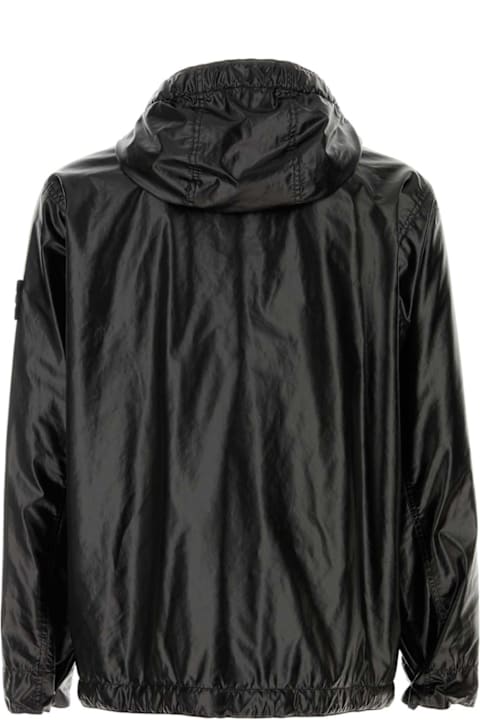 Stone Island Coats & Jackets for Men Stone Island Black Cotton Jacket