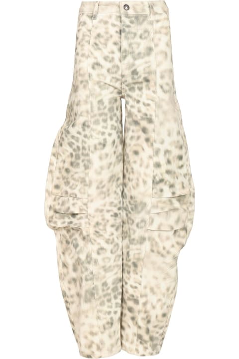 Rotate by Birger Christensen Pants & Shorts for Women Rotate by Birger Christensen Printed Denim Cargo Pants