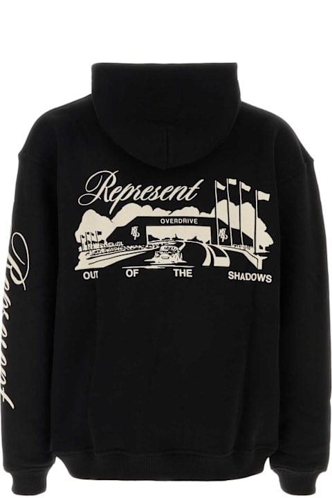REPRESENT for Women REPRESENT Black Cotton Raceway Sweatshirt