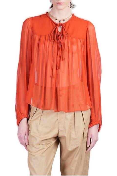 Topwear for Women Isabel Marant Ametissa Tie Fastened Blouse