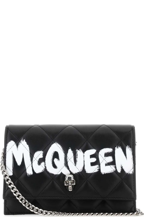 Fashion for Women Alexander McQueen Black Leather Small Skull Clutch