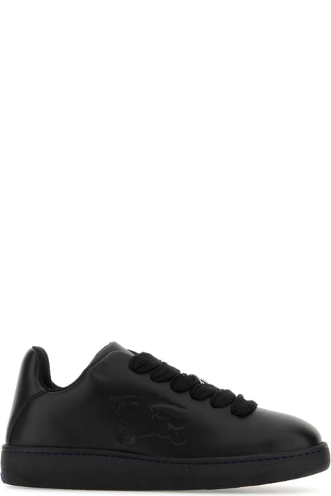 Fashion for Men Burberry Black Leather Box Sneakers