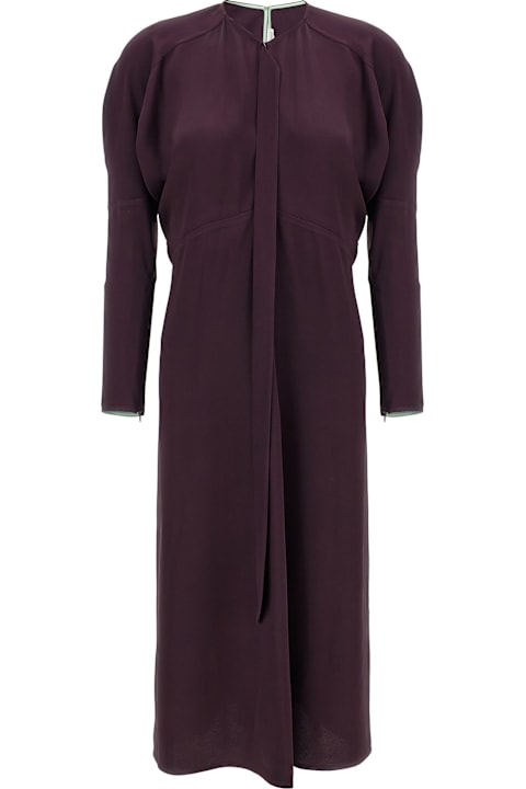 Victoria Beckham فساتين لـ السيدات Victoria Beckham 'keyhole Dolman Midi' Dress