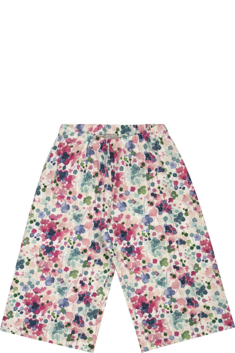 Il Gufo Bottoms for Girls Il Gufo Capri Trousers With Flower Print