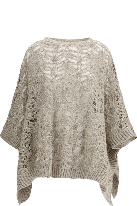 Brunello Cucinelli Sweaters for Women Brunello Cucinelli Crocheted Poncho