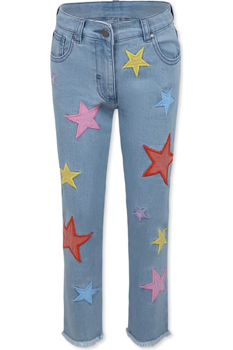 Homeware Stella McCartney Kids Light Blue Jeans For Girl With Stars