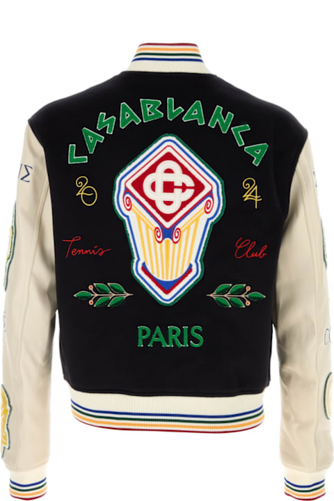 Casablanca Clothing for Men Casablanca Chemille Embroidered Patchwork Bomber Jacket