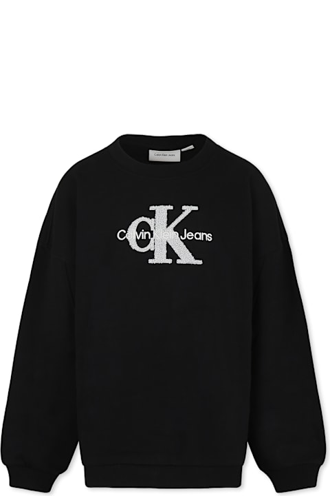 Calvin Klein لـ Kids Calvin Klein Black Sweatshirt For Girl