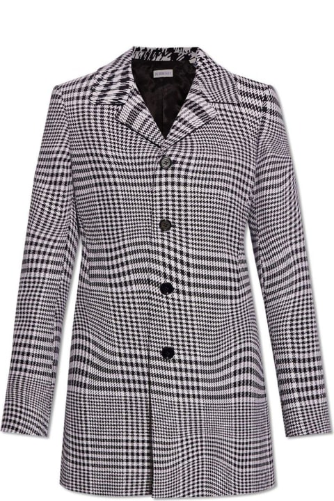 Burberry Coats & Jackets for Women Burberry Warped Houndstooth Single Breasted Blazer