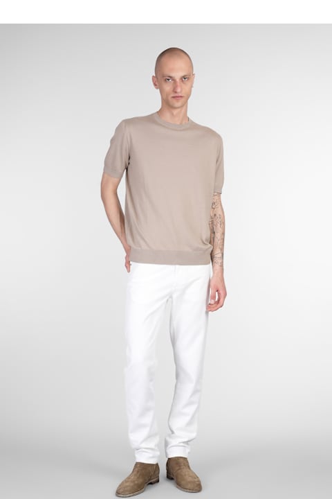 Zegna ملابس علوية لـ القسم الرجالي Zegna T-shirt In Taupe Cotton