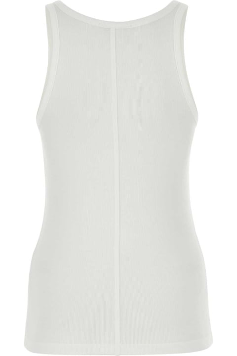Topwear for Women AGOLDE White Stretch Modal Blend Zane Tank Top