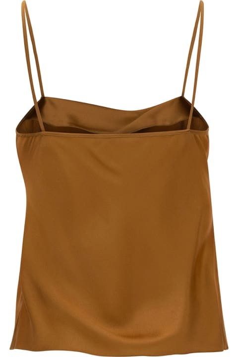 Alberta Ferretti Underwear & Nightwear for Women Alberta Ferretti Beige Top With Draped Neckline In Silk Blend Woman