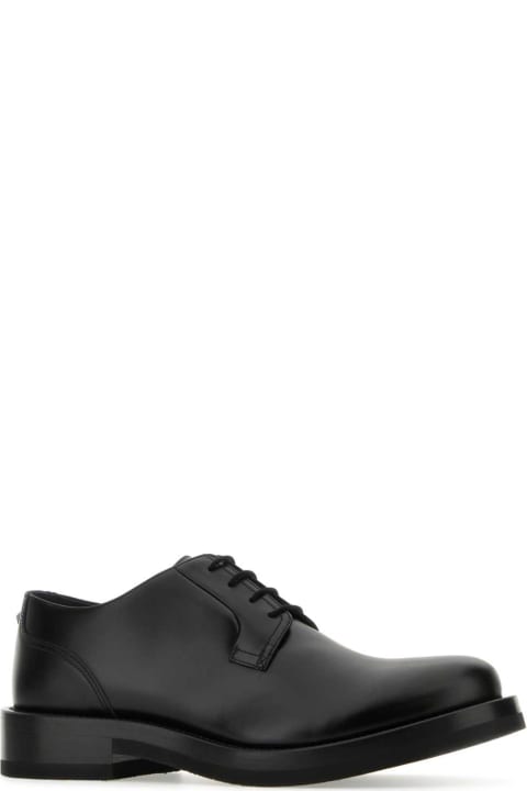 メンズ新着アイテム Valentino Garavani Black Leather Lace-up Shoes