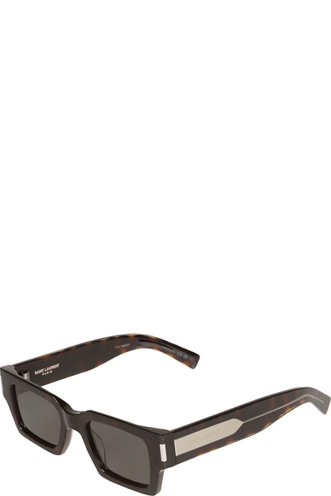 Accessories for Men Saint Laurent Eyewear Rectangular Frame Flame Effect Sunglasses