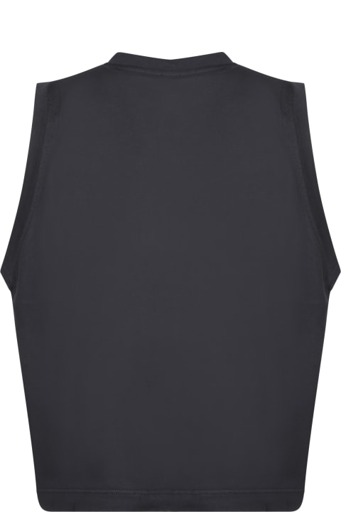 Balmain Topwear for Women Balmain Balmain Black And White Top With Logo Detail