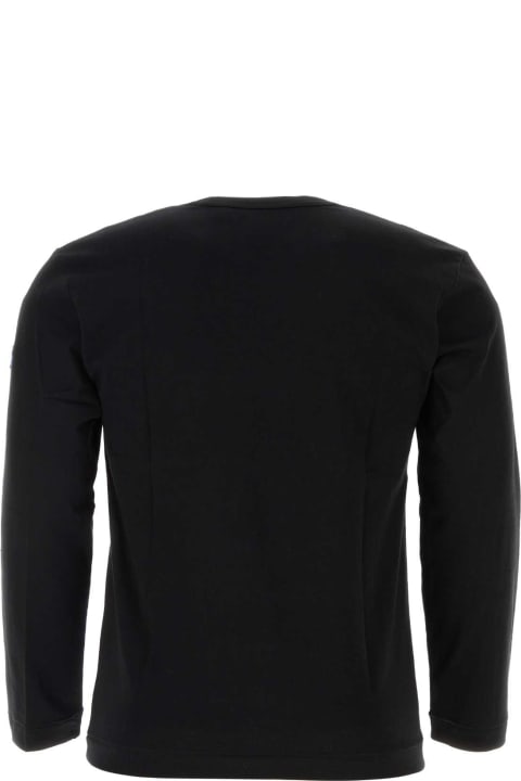 Topwear for Men Comme des Garçons Play Black Cotton T-shirt