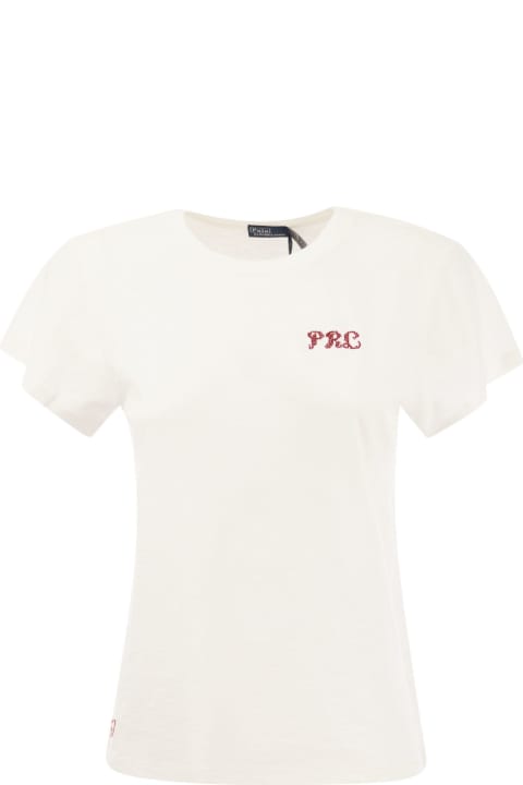 Ralph Lauren for Women Ralph Lauren Crew-neck T-shirt With Embroidery