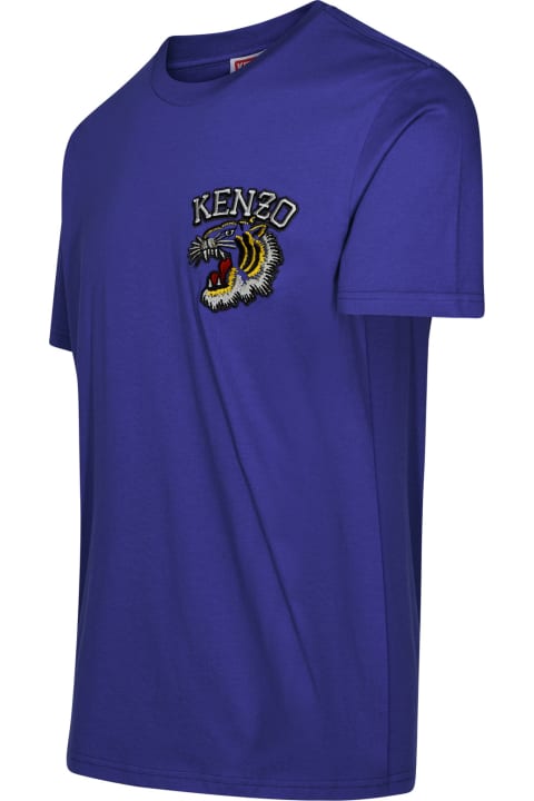 Kenzo ملابس علوية لـ القسم الرجالي Kenzo Tiger Embroidered Crewneck T-shirt