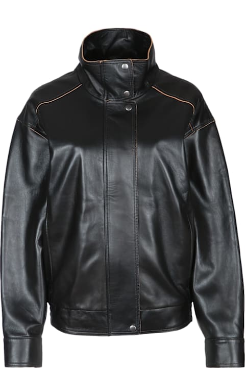 Calvin Klein for Kids Calvin Klein Contrast Lamb Leather Paneled Bo