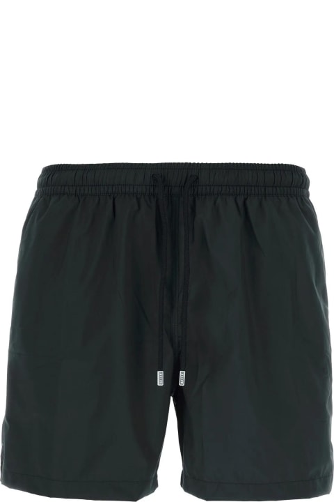 Fedeli Pants for Men Fedeli Black Polyester Swimming Shorts