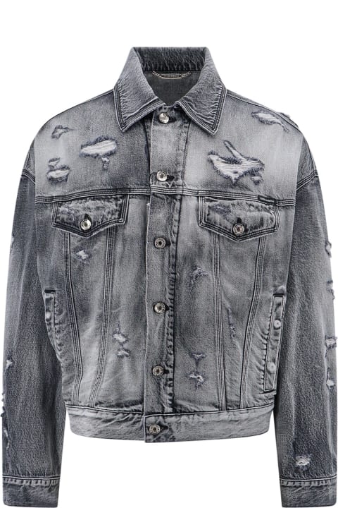 Dolce & Gabbana Clothing for Men Dolce & Gabbana Denim Jacket With Ripped Effect