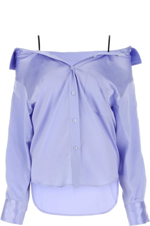 Alexander Wang Clothing for Women Alexander Wang Powder Blue Satin Shirt