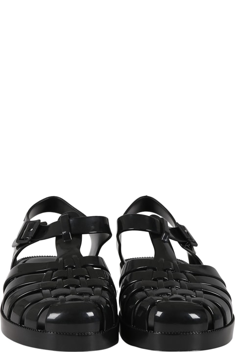 Shoes for Girls Melissa Black Sandals For Girl With Logo