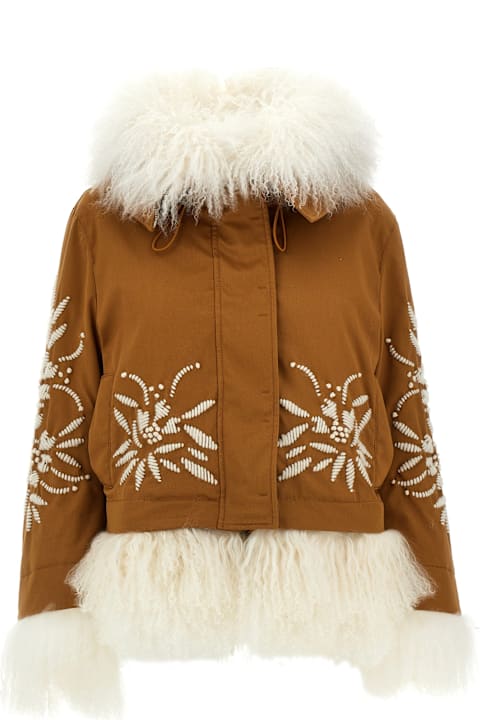 Ermanno Scervino for Women Ermanno Scervino Fur Embroidery Parka