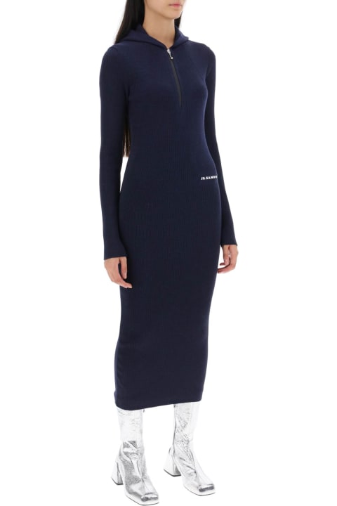 Fashion for Women Jil Sander Hooded Midi Knit Dress