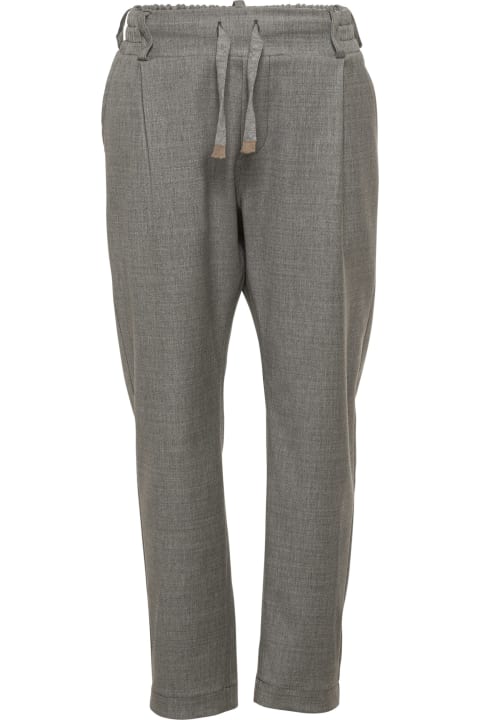 Straight Trousers With Drawstring
