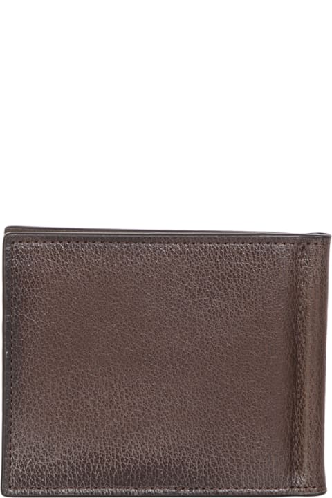 Orciani Men Orciani Dark Brown Chevrette Card Holder