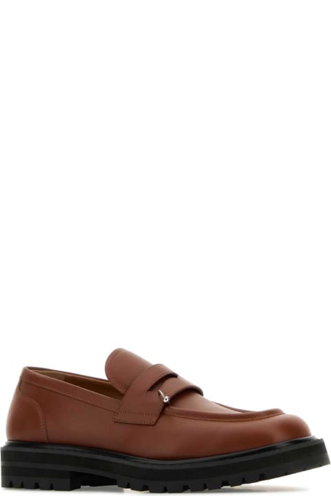 Marni أحذية اللوفرز والبوت لـ القسم الرجالي Marni Caramel Leather Loafers