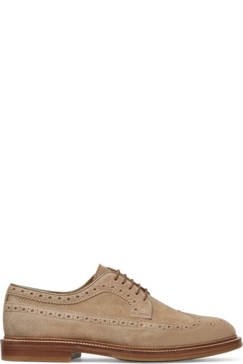 Brunello Cucinelli Loafers & Boat Shoes for Men Brunello Cucinelli Decorative-stitching Leather Shoes