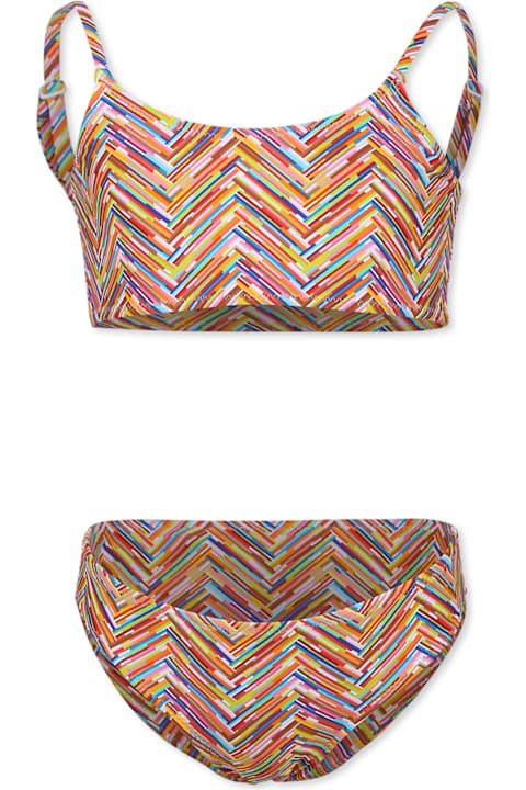 Missoni for Kids Missoni Multicolor Bikini For Girl With Motif Chevron