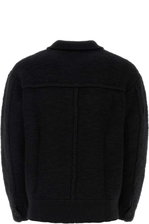 Yohji Yamamoto Coats & Jackets for Men Yohji Yamamoto Black Wool Blend Jacket